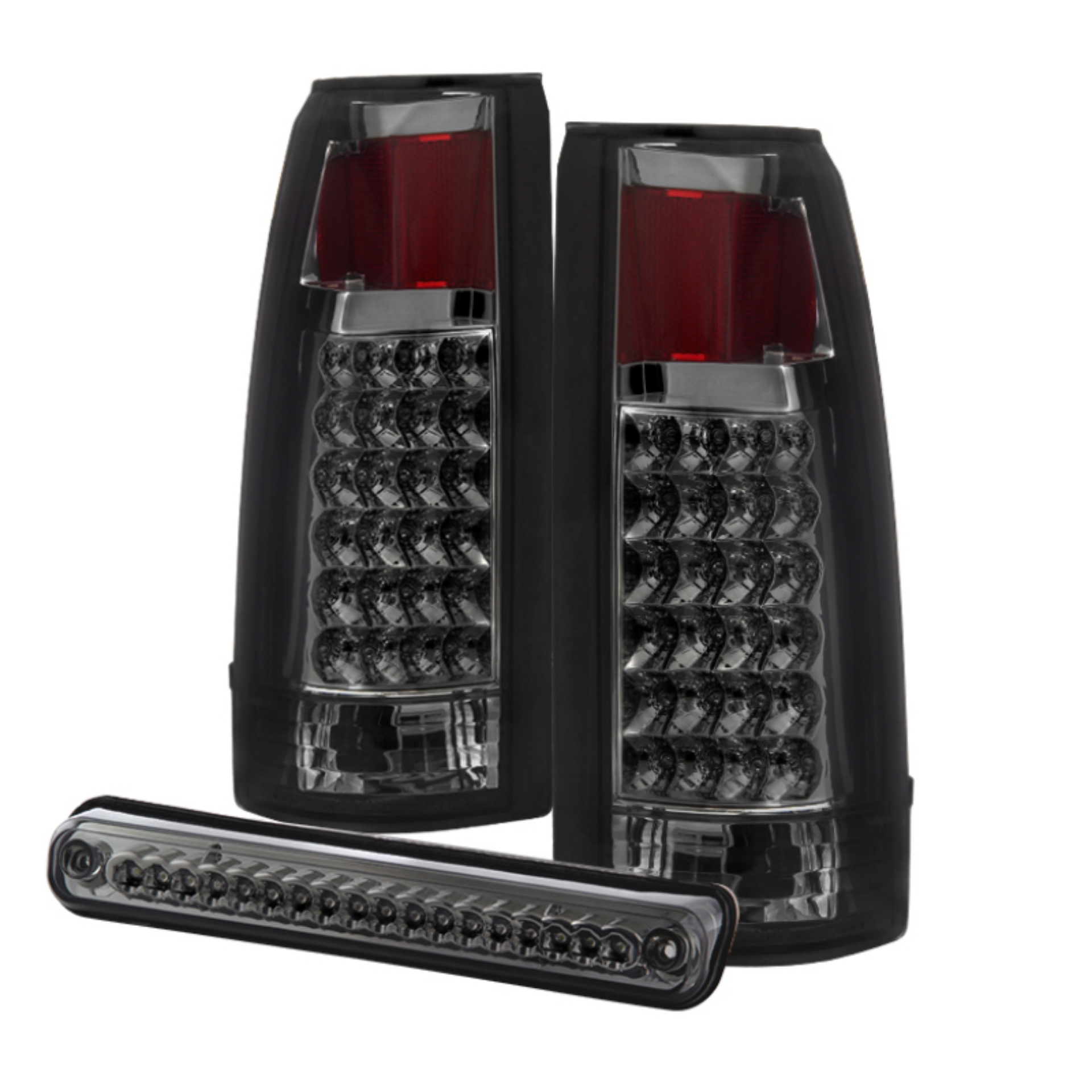 Picture of xTune Yukon Denali 99-00 LED Tail Lights w- 3rd LED Brake Light Smoked ALT-JH-CCK88-LED-SET-SM