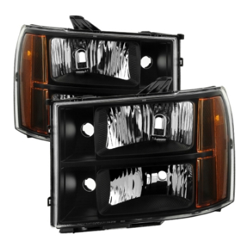 Picture of xTune GMC Sierra 07-13 Crystal Headlights Black HD-JH-GSIE07-AM-BK