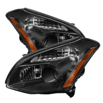 Picture of xTune Nissan Maxima Halogen Only 07-08 Crystal Headlights Black HD-JH-NM07-AM-BK