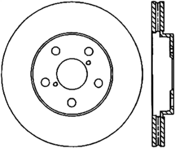 Picture of StopTech Power Slot 06-11 Lexus GS Series - 06-12 IS350 Front Left Drilled & Slotted Rotor
