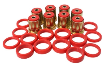 Picture of Energy Suspension GM Red Rear End Control Arm Bushing Set w- Thrust Washer