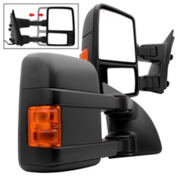 Picture of xTune Pair G2 Ford Superduty 99-07 Heated Amber Signal Telescoping Mirrors MIR-FDSD99S-G2-PW-AM-SET