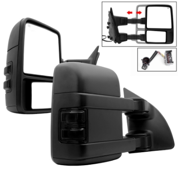 Picture of xTune L&R G2 Ford Superduty 99-07 Heated Smoke Signal Telescoping Mirrors MIR-FDSD99S-G2-PW-SM-SET