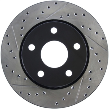 Picture of StopTech 07-13 Jeep Wrangler Slotted & Drilled Right Front Rotor