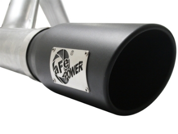 Picture of aFe Atlas Exhaust 4in Aluminized Cat-Back w- 304 SS Black Tip 11-13 Ford F-150 EcoBoost V6 3-5L tt