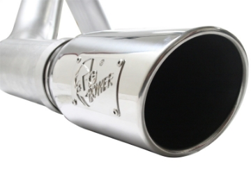 Picture of aFe Atlas Exhaust 4in Aluminized Cat-Back w- 304 SS Polished Tip 11-13 Ford F-150 EcoBoost V6 3-5L