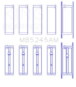 Picture of King 91-04 Nissan 146CI-2-4L KA24DE L4 - 89-97 146CI-2-4L KA24E L4  Size +0-5 Main Bearing Set