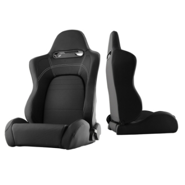 Picture of Xtune Evo9 Style Racing Seat Pu Double Slider Black-Black Driver Side RST-EVO9-01-BK-DR