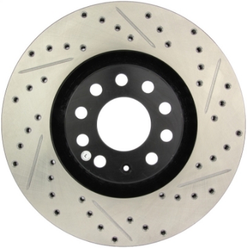 Picture of StopTech 05-06 Audi A4 Quattro- 02-04 A6 Quattro - 99-02 S4 Front Left Slotted & Drilled Rotor