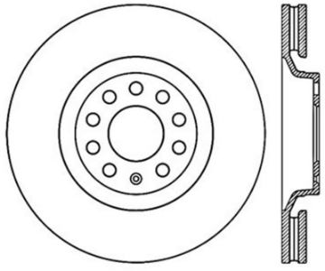 Picture of StopTech 05-06 Audi A4 Quattro- 02-04 A6 Quattro - 99-02 S4 Front Left Slotted & Drilled Rotor