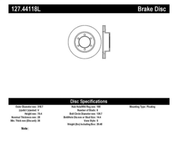 Picture of StopTech 00-06 Toyota Tundra - 01-07 Toyota Sequoia Front Left Slotted & Drilled Rotor