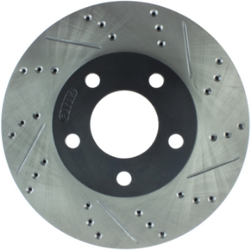 Picture of StopTech 94-04 Ford Mustang exc Cobra & Bullitt Front Left Slotted & Drilled Rotor