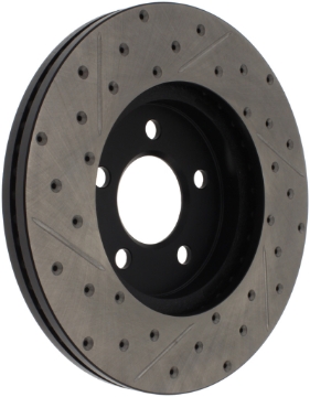 Picture of StopTech 03-09 Lincoln Town Car - 03-09 Mercury Grand Marquis Front Left Slotted & Drilled Rotor