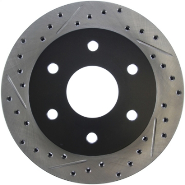 Picture of StopTech 92-00 GMC Suburban 1500 4WD 6 lug Front Right Slotted & Drilled Rotor