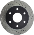 Picture of StopTech 99-06 GMC Sierra 2dr Front Left Slotted & Drilled Rotor