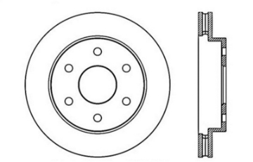 Picture of StopTech 99-06 GMC Sierra 2dr Front Right Slotted & Drilled Rotor