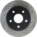 Picture of StopTech 04-06 Dodge Durango - 02-10 Ram 1500 exc Mega Cab Front Left Slotted & Drilled Rotor