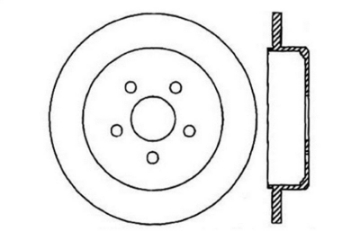 Picture of StopTech 03-09 Chrysler PT Cruiser Tur - 03-05 Dodge Neon SRT-4 Rear Right Slotted & Drilled Rotor