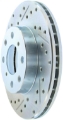 Picture of StopTech Select Sport 96-00 Honda Civic DX-HX Coupe Slotted and Drilled Right Front Rotor