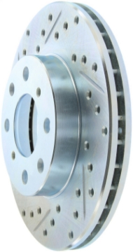 Picture of StopTech Select Sport 96-00 Honda Civic DX-HX Coupe Slotted and Drilled Right Front Rotor