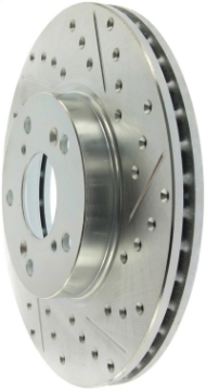 Picture of StopTech Select Sport 06-08 Honda Civic GX - 98-02 Accord V6 Slotted and Drilled Left Front Rotor