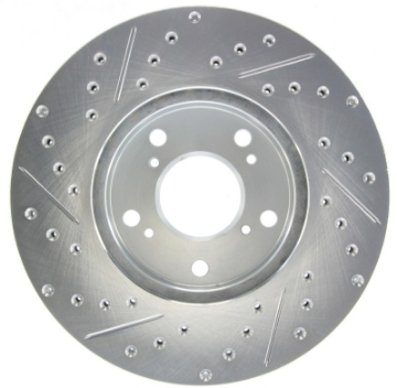 Picture of StopTech Select Sport 06-08 Honda Civic GX - 98-02 Accord V6 Slotted and Drilled Left Front Rotor