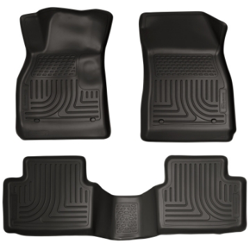 Picture of Husky Liners 13 Chevy Malibu WeatherBeater Black Front & 2nd Seat Floor Liners