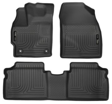 Picture of Husky Liners 12 Toyota Prius PlugIn Models ONLY WeatherBeater Front & 2nd Seat Black Floor Liners