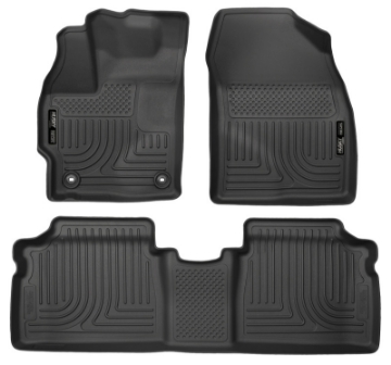 Picture of Husky Liners 12 Toyota Prius PlugIn Models ONLY WeatherBeater Front & 2nd Seat Black Floor Liners