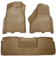 Picture of Husky Liners 10-12 Dodge Ram 2500-3500 Mega Cab WeatherBeater Combo Tan Floor Liners