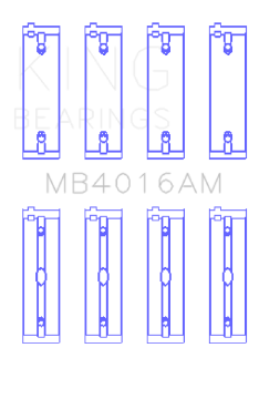 Picture of King Engine Bearings Mitsubishi 181CI 3-0L 6G72 V6 Size +1-0 Main Bearing Set