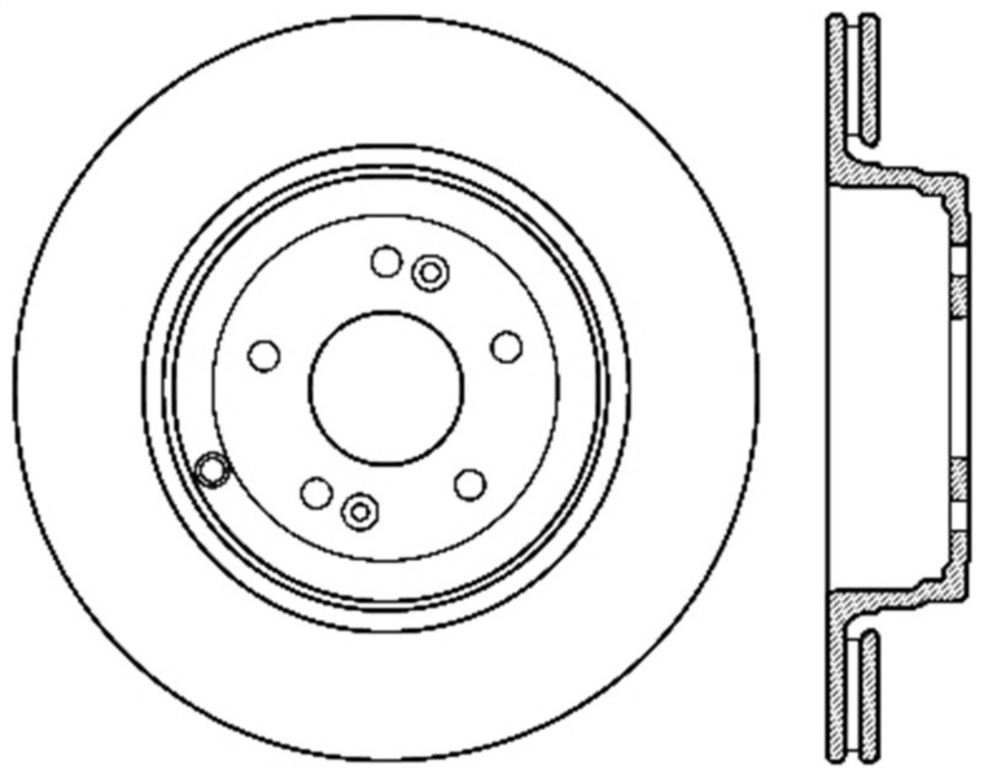 Picture of StopTech Power Slot 10-13 Hyundai Genesis Coupe Track & R-Spec Rear Right Drilled Rotor