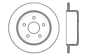 Picture of StopTech Power Slot 07-13 Jeep Wrangler Rear Left Drilled & Slotted Rotor