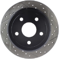 Picture of StopTech Power Slot 07-13 Jeep Wrangler Rear Left Drilled & Slotted Rotor
