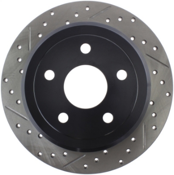Picture of StopTech Power Slot 07-13 Jeep Wrangler Rear Right Drilled & Slotted Rotor