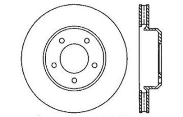 Picture of StopTech 05-13 Chrysler300-300C - 09-12 Dodge Challenger Front Left Drilled & Slotted Rotor