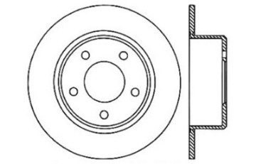 Picture of StopTech 05-13 Chrysler300-300C - 09-12 Dodge Challenger Rear Left Drilled & Slotted Rotor