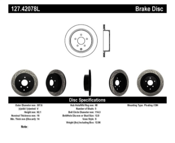 Picture of StopTech Slotted & Drilled Sport Brake Rotor