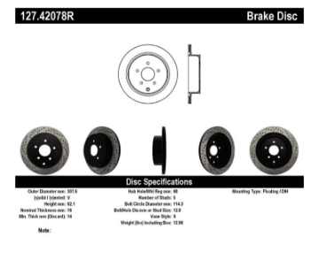 Picture of StopTech Slotted & Drilled Sport Brake Rotor