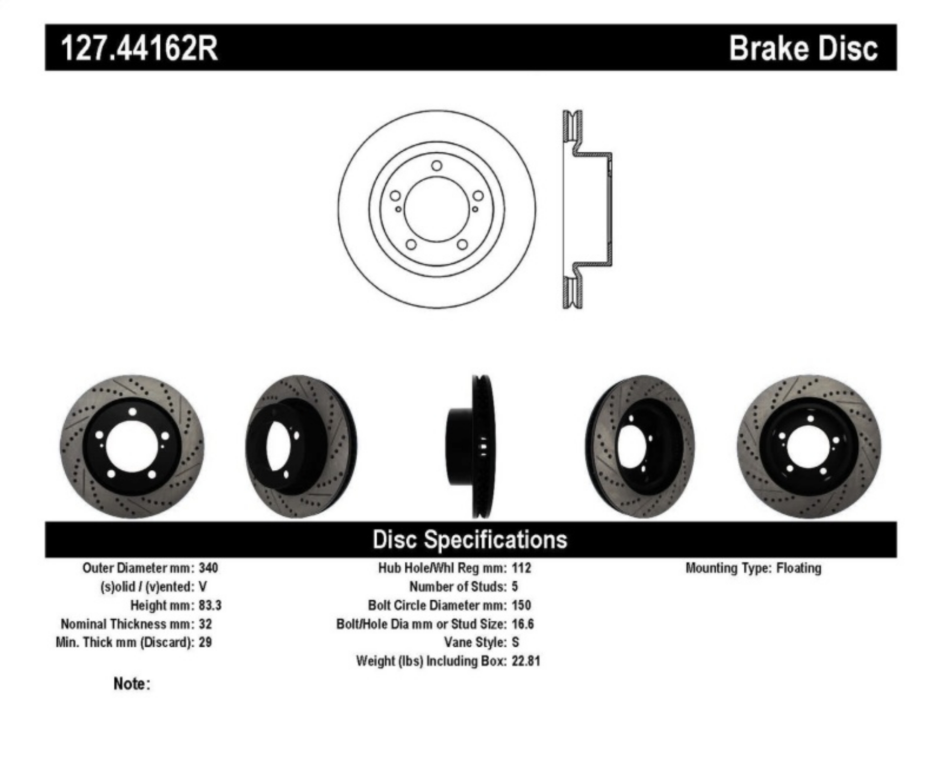 Picture of StopTech Slotted & Drilled Sport Brake Rotor