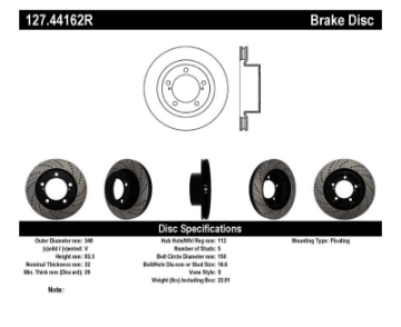 Picture of StopTech Slotted & Drilled Sport Brake Rotor