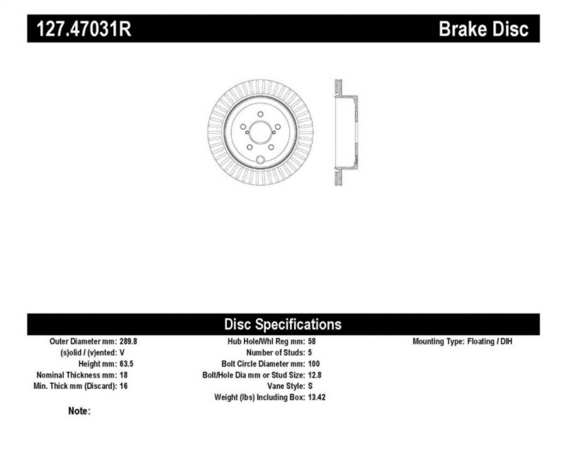 Picture of StopTech Slotted & Drilled Sport Brake Rotor