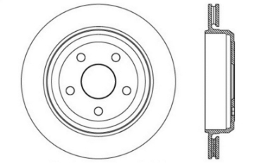 Picture of StopTech Slotted & Drilled Sport Brake Rotor 11-17 Jeep Grand Cherokee Excludes SRT8