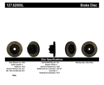 Picture of StopTech Slotted & Drilled Sport Brake Rotor