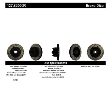 Picture of StopTech Slotted & Drilled Sport Brake Rotor
