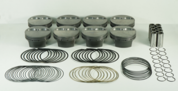 Picture of Mahle MS Piston Set SBC 427ci 4-125in Bore 4-000in Stroke 6-0in Rod -927 Pin -5cc 12-2 CR Set of 8
