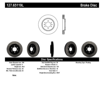 Picture of StopTech Slotted & Drilled Sport Brake Rotor