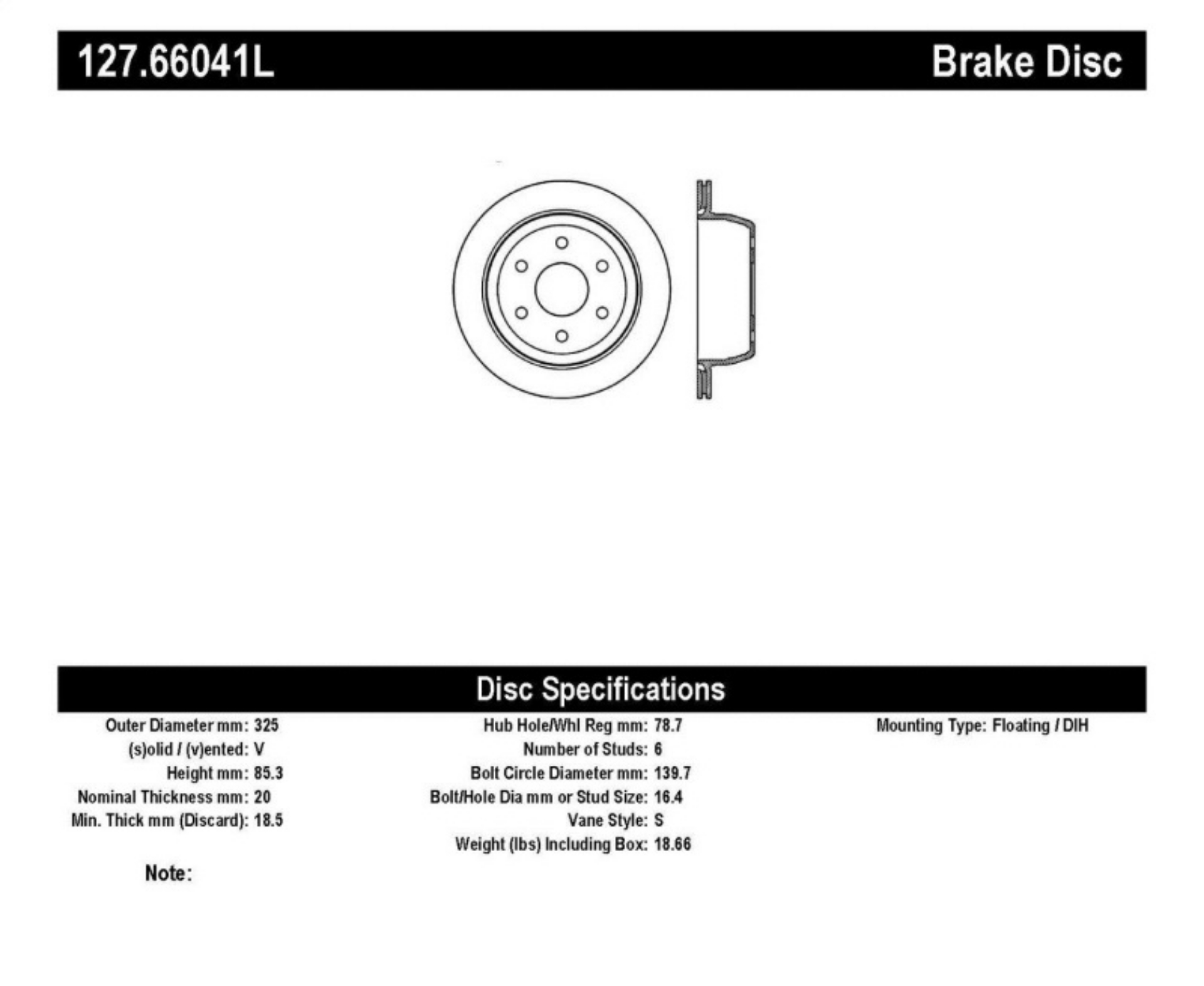 Picture of StopTech Slotted & Drilled Sport Brake Rotor