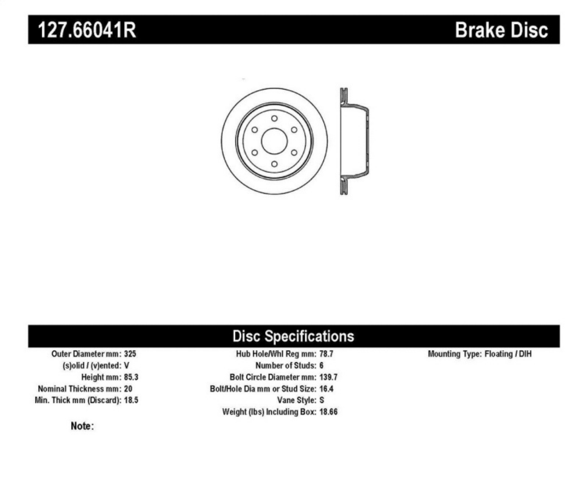 Picture of StopTech Slotted & Drilled Sport Brake Rotor