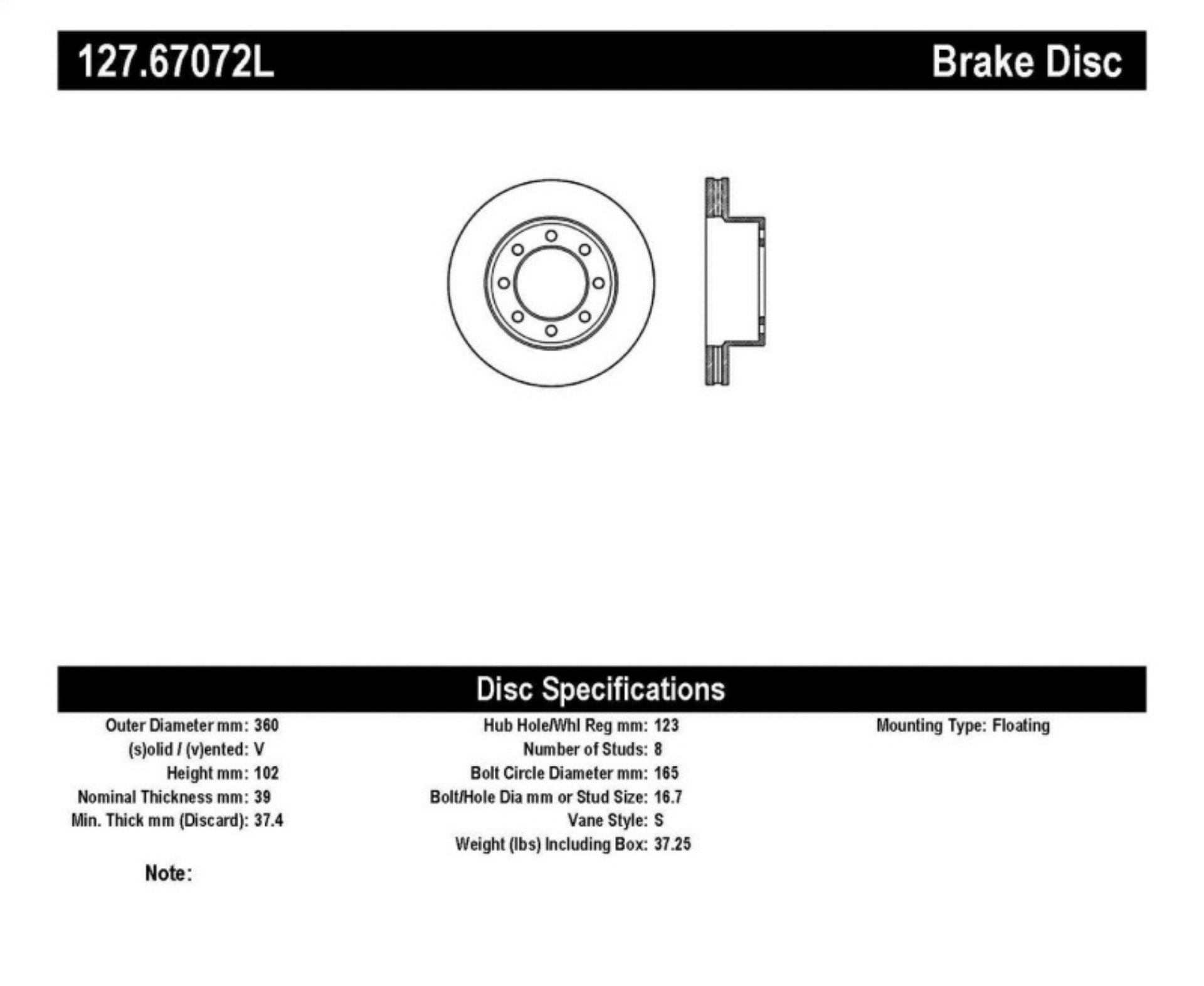 Picture of StopTech Slotted & Drilled Sport Brake Rotor